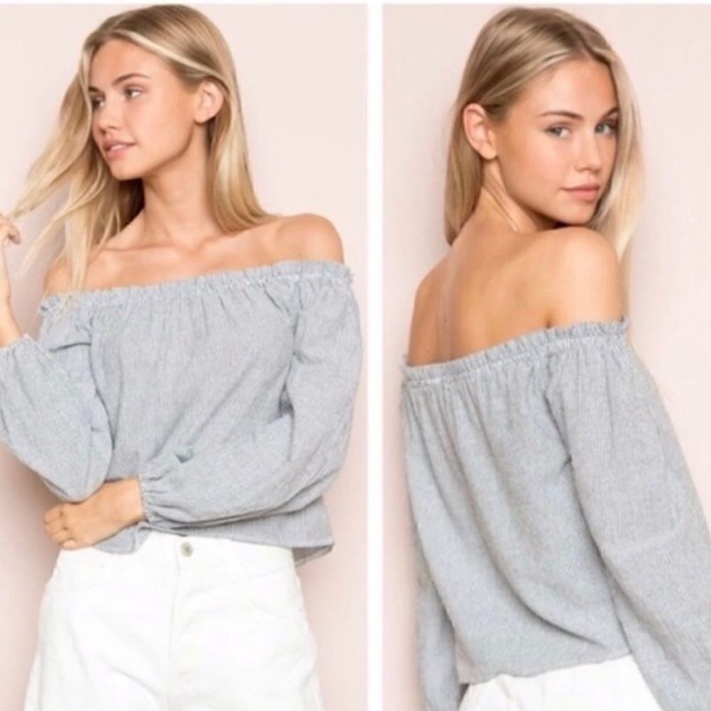 Brandy Melville off the shoulder crop top S